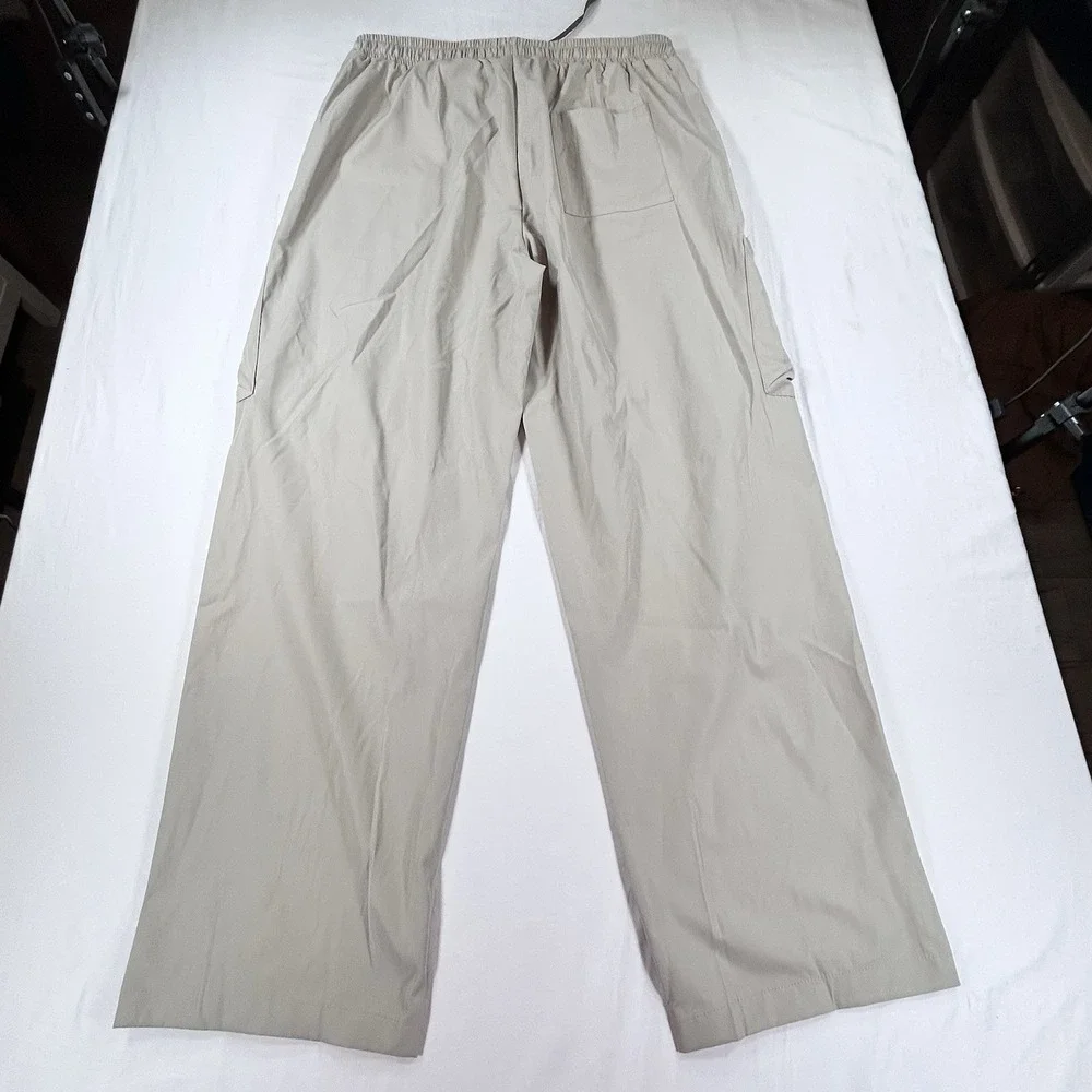 NWT COOFANDY Men's L Utility Straight Fit Cargo Pants Casual Khaki Drawstring - Picture 4 of 11